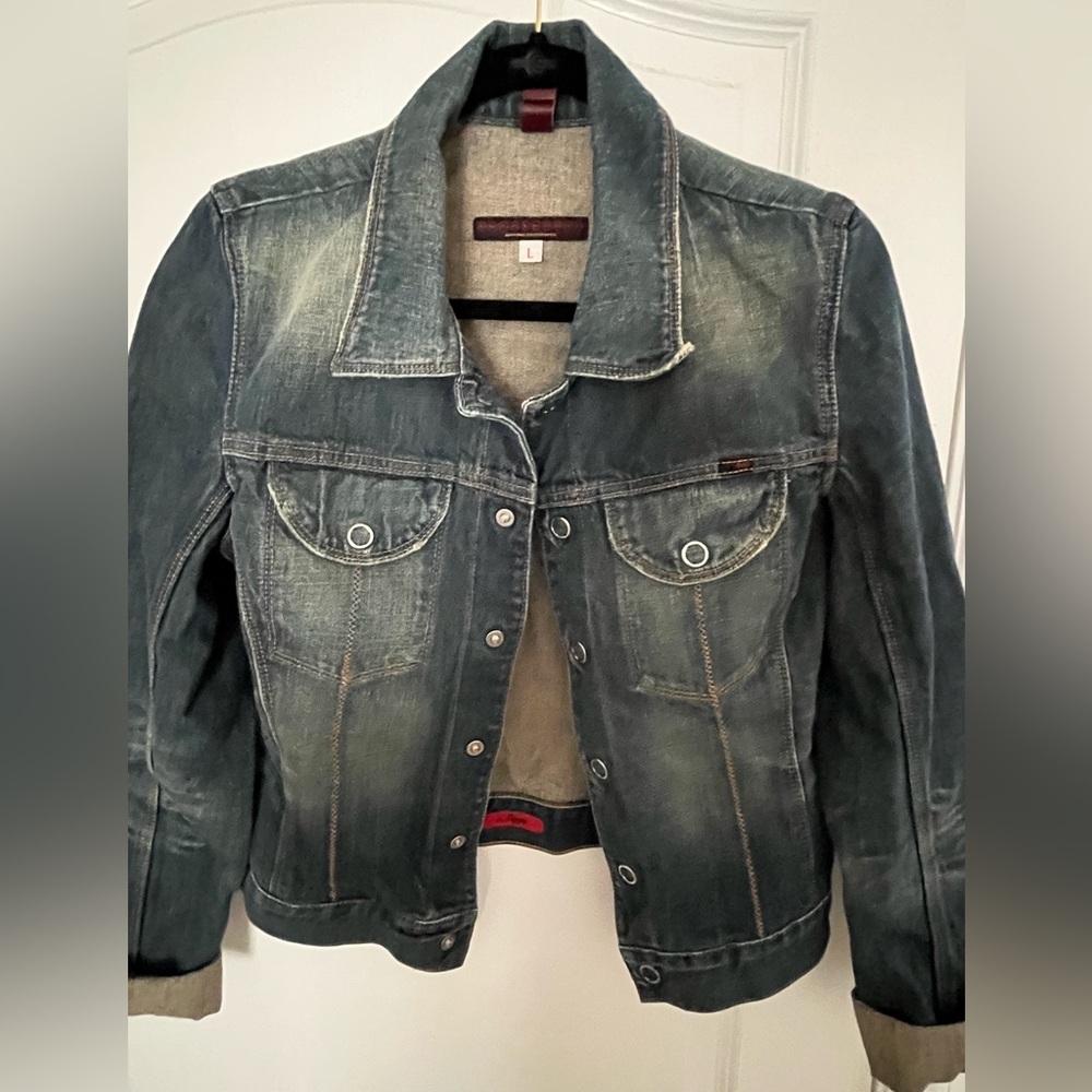 Ag Adriano Goldschmied The Jagger Faded Blue Denim Jacket